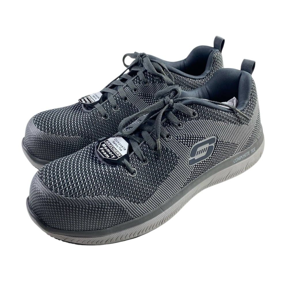New in Box Skechers Mens Summit Comp Toe Safety Shoes Size 8.5 Grey